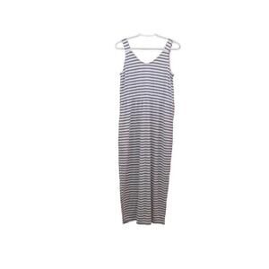 Primark Womens Maternity Stripe Tank Maxi Dress Sleeveless Side Slit Size 6​​​​